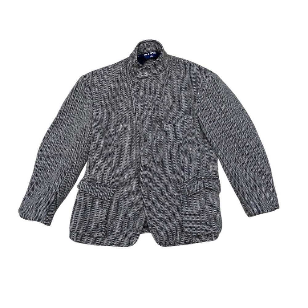 Polo Sport Gray Herringbone Wool Jacket
